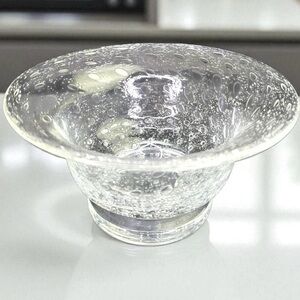 Clear Bubble Glass Bowl Bullicante Aesthetic Centerpiece Art Glass Vintage Decor